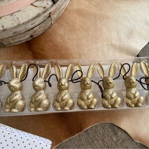 Brand NIB Becki Owens essentials 54” Resin Gold Rabbit Garland